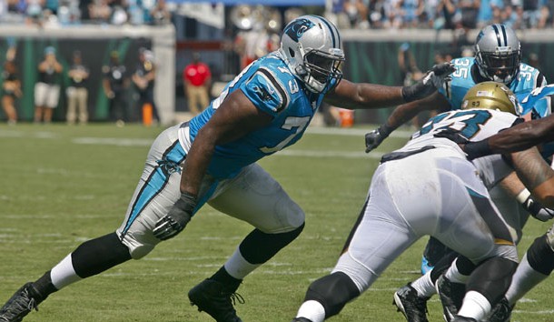 Michael Oher (73) has been a force for the Panthers this season. Photo Credit: Phil Sears-USA TODAY Sports