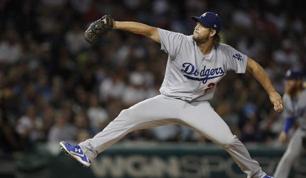 Jul 18, 2017; Chicago, IL, USA; Los Angeles Dodgers pitcher Clayton Kershaw (22) throws against the Chicago White Sox at Guaranteed Rate Field. Photo Credit: Erich Schlegel-USA TODAY Sports