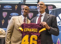 ASU's Edwards fiery at introductory presser