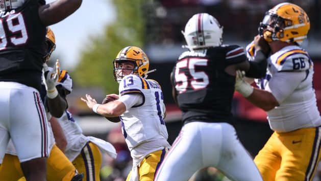 LSU Survives South Carolina with Late Score in 36-33 Come from Behind Win