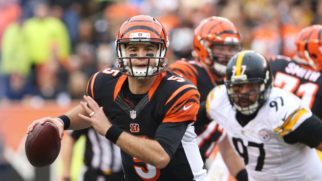 AJ McCarron (5) is preparing to start against the Steelers. (Aaron Doster-USA TODAY Sports)