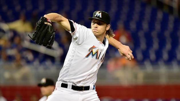 Jun 22, 2016; Miami, FL, USA; Miami Marlins starting pitcher Adam Conley (61) delivers a pitch during the first inning against the Atlanta Braves at Marlins Park. Photo Credit: Steve Mitchell-USA TODAY Sports