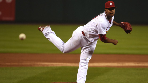Sep 29, 2016; St. Louis, MO, USA; St. Louis Cardinals starting pitcher Alex Reyes (61) pitches against the Cincinnati Reds during the fifth inning at Busch Stadium. Photo Credit: Jeff Curry-USA TODAY Sports