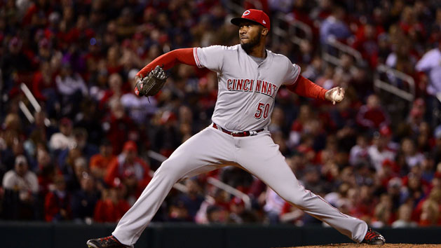 Apr 7, 2017; St. Louis, MO, USA; Cincinnati Reds starting pitcher Amir Garrett (50) pitches to a St. Louis Cardinals batter during the fifth inning of his Major League debut at Busch Stadium. Photo Credit: Jeff Curry-USA TODAY Sports