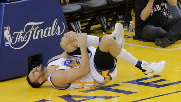 Andrew Bogut is out for the rest of the NBA Finals. Photo Credit: Kelley L Cox-USA TODAY Sports