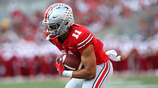 Oct 6, 2018; Columbus, OH, USA; Ohio State Buckeyes wide receiver Austin Mack (11) against the Indiana Hoosiers at Ohio Stadium. Photo Credit: Joe Maiorana-USA TODAY Sports