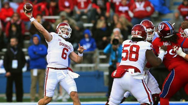 The New York Jets could have their sights set on Baker Mayfield. Photo Credit: Jay Biggerstaff-USA TODAY Sports