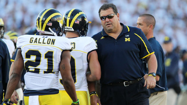 Brady Hoke is back in coaching after a year off. (Matthew O'Haren-USA TODAY Sports)