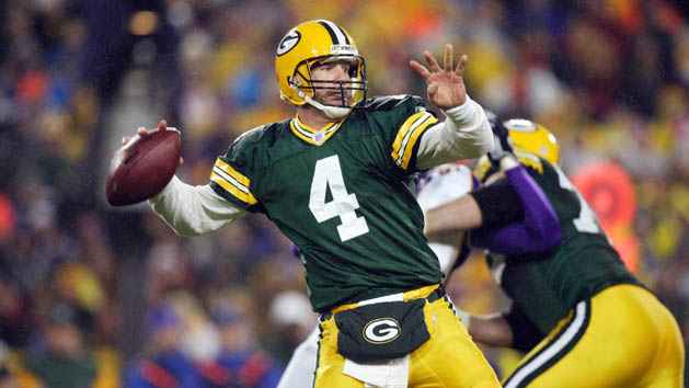Brett Favre throws a pass during the first quarter against the Minnesota Vikings at Lambeau Field in 2006. Photo Credit: Photo By Jeff Hanisch-USA TODAY Sports Copyright (c) 2006 Jeff Hanisch