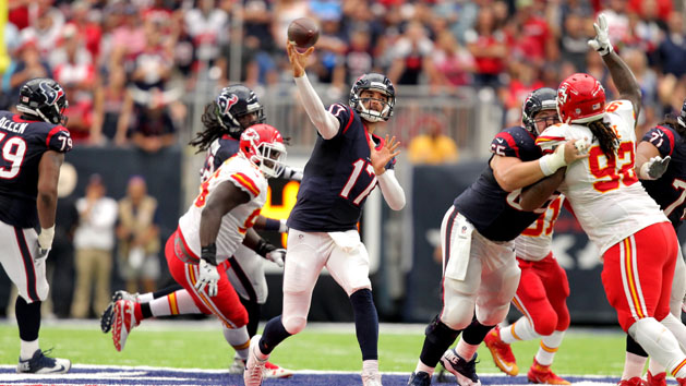 Brock Osweiler (17) will start for the Texans against the Raiders. Photo Credit: Erik Williams-USA TODAY Sports