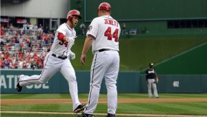 Nats shutout Marlins behind Harper, Strasburg