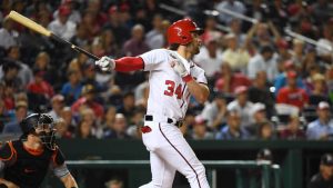 Nats’ Harper takes BP for first time since injury