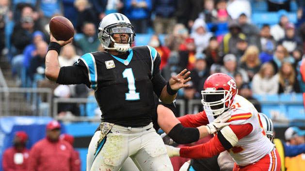 Oct 2, 2016; Atlanta, GA, USA; Carolina Panthers quarterback Cam Newton (1) reacts after a play in the third quarter of their game against the Atlanta Falcons at the Georgia Dome. The Falcons won 48-33. Photo Credit: Jason Getz-USA TODAY Sports