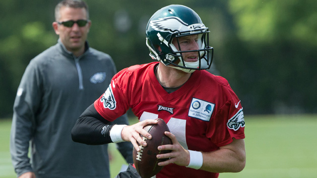 Carson Wentz isn't likely to be active for the Eagles in Week 1. Photo Credit: Bill Streicher-USA TODAY Sports