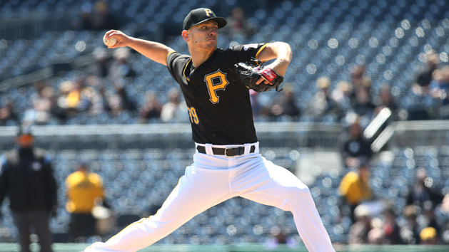 Apr 18, 2018; Pittsburgh, PA, USA; Pittsburgh Pirates starting pitcher Chad Kuhl (39) delivers a pitch against the Colorado Rockies during the first inning at PNC Park. Photo Credit: Charles LeClaire-USA TODAY Sports
