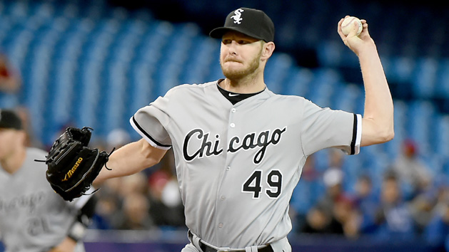 Apr 26, 2016; Toronto, Ontario, CAN; Chicago White Sox starting pitcher Chris Sale (49) delivers a pitch against Toronto Blue Jays at Rogers Centre. Mandatory Credit: Dan Hamilton-USA TODAY Sports