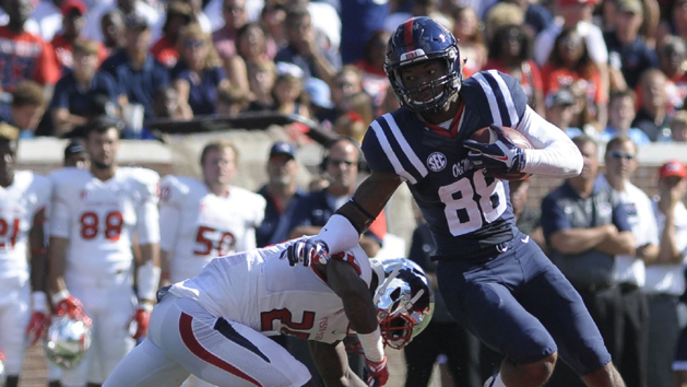 Cody Core (88) is one of many weapons Ole Miss has on offense. (Justin Ford-USA TODAY Sports)