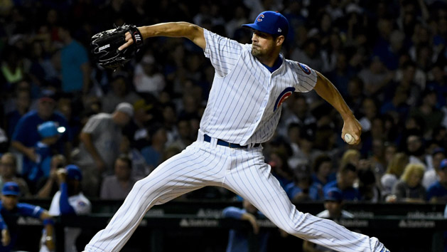 Aug 23, 2018; Chicago, IL, USA; Chicago Cubs starting pitcher Cole Hamels (35) delivers in the seventh inning against the Cincinnati Reds at Wrigley Field. Photo Credit: Matt Marton-USA TODAY Sports