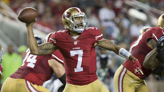 Colin Kaepernick (7) will work out for the Seahawks. (Photo Credit: Kelley L Cox-USA TODAY Sports