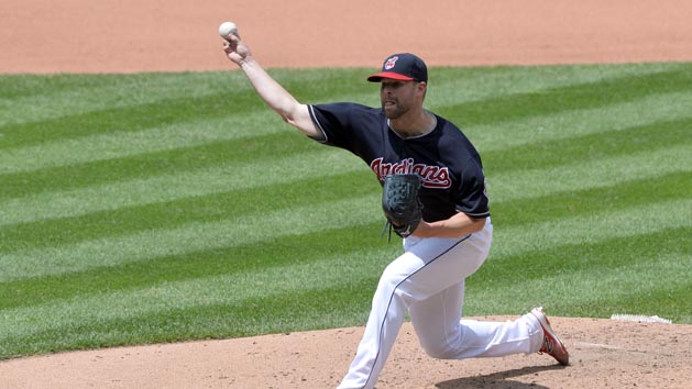 Jun 5, 2016; Cleveland, OH, USA; Cleveland Indians starting pitcher Corey Kluber (28) throws a pitch during the fifth inning against the Kansas City Royals at Progressive Field. Photo Credit: Ken Blaze-USA TODAY Sports