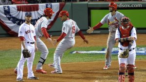 Red Sox’s two-error play helps Cards even Series