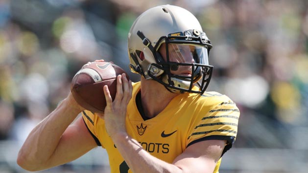 Dakota Prukop will lead Oregon into the 2016 season. Photo Credit: Scott Olmos-USA TODAY Sports