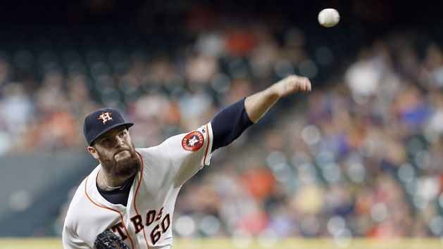 Jul 5, 2016; Houston, TX, USA; Houston Astros starting pitcher Dallas Keuchel (60) pitches against the Seattle Mariners in the third inning at Minute Maid Park. Mandatory Credit: Thomas B. Shea-USA TODAY Sports