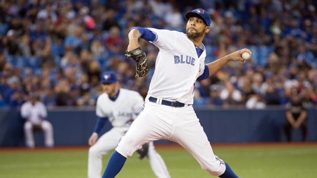 Sep 21, 2015; Toronto, Ontario, CAN; Toronto Blue Jays starting pitcher David Price (14) throws a pitch during the first inning in a game against the New York Yankees at Rogers Centre. Mandatory Credit: Nick Turchiaro-USA TODAY Sports
