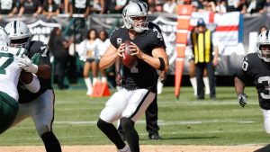 Raiders’ Carr has outside chance of playing Sunday