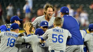 Dodgers clinch NL West title with 7-6 win