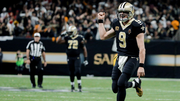 Dec 11, 2016; Tampa, FL, USA; New Orleans Saints quarterback Drew Brees (9) reacts as he walks back to the sideline after the didn't complete fourth down against the Tampa Bay Buccaneers during the second half at Raymond James Stadium. Tampa Bay Buccaneers defeated the New Orleans Saints 16-11. Photo Credit: Kim Klement-USA TODAY Sports