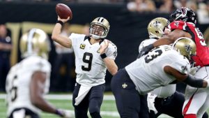 Brees’ no-interception streak snapped in Saints’ loss