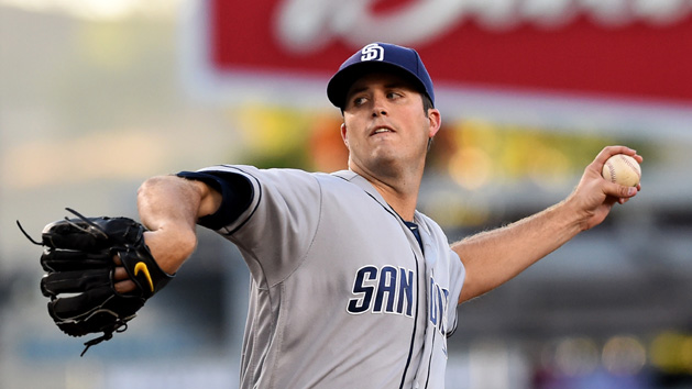 Los Angeles, CA, USA; San Diego Padres starting pitcher Drew Pomeranz (13) in the first inning of the game against the Los Angeles Dodgers at Dodger Stadium. Photo Credit: Jayne Kamin-Oncea-USA TODAY Sports