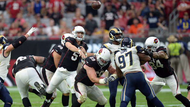 Drew Stanton (5) may be Arizona's QB in San Francisco Thursday night. Photo Credit: Joe Camporeale-USA TODAY Sports
