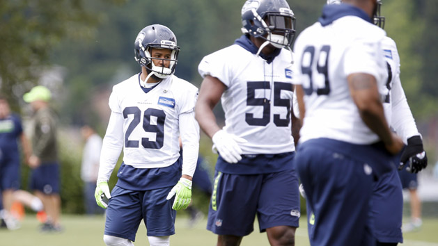 Jun 13, 2017; Renton, WA, USA; Seattle Seahawks free safety Earl Thomas (29) watches during a minicamp practice at the Virginia Mason Athletic Center. Photo Credit: Joe Nicholson-USA TODAY Sports