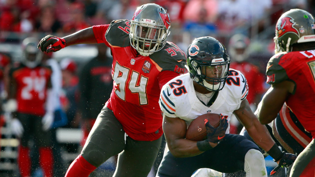 George Johnson (94) is out for the year. Photo Credit: Kim Klement-USA TODAY Sports