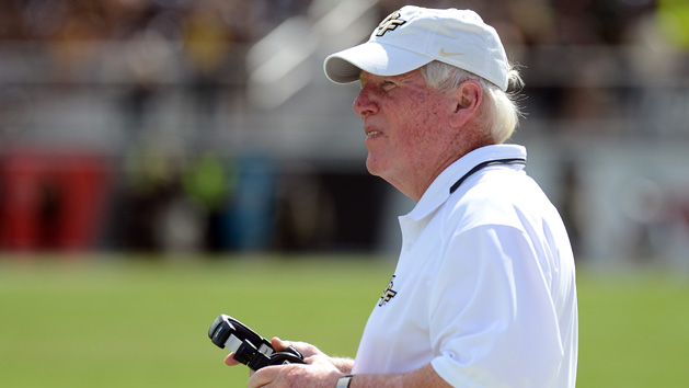 Oct 24, 2015; Orlando, FL, USA;UCF Knights head coach George O'Leary in the first half against the Houston Cougars at Bright House Networks Stadium. Mandatory Credit: Jonathan Dyer-USA TODAY Sports