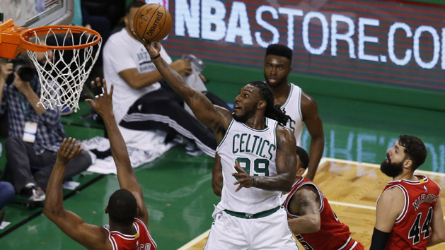 Nov 2, 2016; Boston, MA, USA; Boston Celtics forward Jae Crowder (99) drives to the basket during the first quarter against the Chicago Bulls at TD Garden. Photo Credit: Greg M. Cooper-USA TODAY Sports
