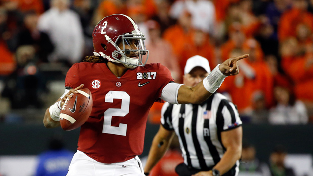 Jalen Hurts should have opportunites to attack the Florida State secondary down-field due to Alabama's powerful running game. Photo Credit: Kim Klement-USA TODAY Sports