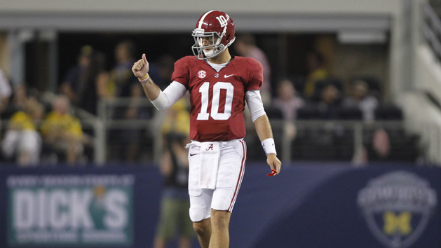 NCAA Football: Cowboys Classic-Alabama vs Michigan