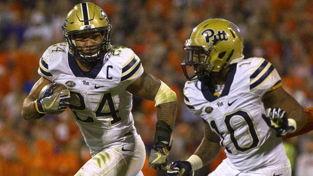 Nov 12, 2016; Clemson, SC, USA; Pittsburgh Panthers running back James Conner (24) carries the ball during the second half against the Clemson Tigers at Clemson Memorial Stadium. Photo Credit: Joshua S. Kelly-USA TODAY Sports