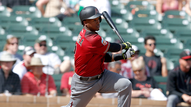 Mar 2, 2016; Salt River Pima-Maricopa, AZ, USA; Arizona Diamondbacks shortstop Jean Segura (2) in the first inning during a spring training game at Salt River Fields at Talking Stick. Mandatory Credit: Rick Scuteri-USA TODAY Sports