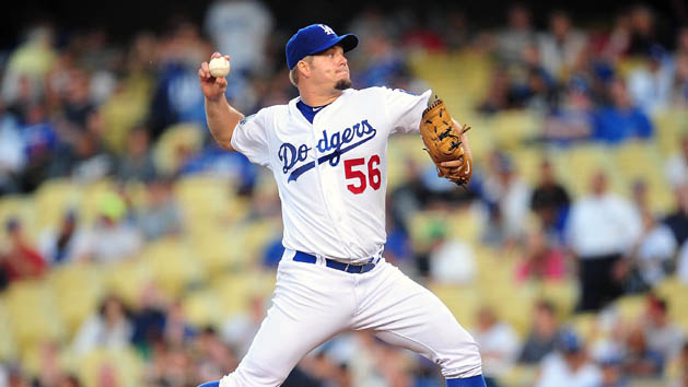 Joe Blanton has had a rough time of it since joining the Dodgers. (Gary A. Vasquez-US PRESSWIRE)