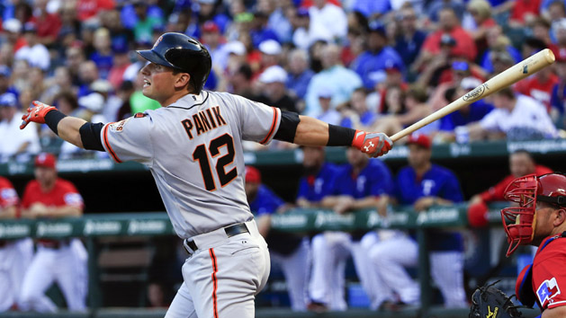 Joe Panik (12) is headed to the DL. (Kevin Jairaj-USA TODAY Sports)