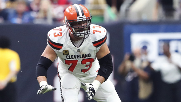 Oct 15, 2017; Houston, TX, USA; Cleveland Browns offensive tackle Joe Thomas (73) during the game against the Houston Texans at NRG Stadium. Photo Credit: Kevin Jairaj-USA TODAY Sports