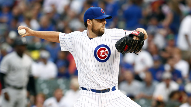 Jul 28, 2016; Chicago, IL, USA; Chicago Cubs starting pitcher John Lackey (41) delivers a pitch during the first inning against the Chicago White Sox at Wrigley Field. Photo Credit: Caylor Arnold-USA TODAY Sports