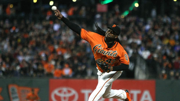 Aug 19, 2016; San Francisco, CA, USA; San Francisco Giants starting pitcher Johnny Cueto (47) throws to the New York Mets in the third inning of their MLB baseball game at AT&T Park. Photo Credit: Lance Iversen-USA TODAY Sports