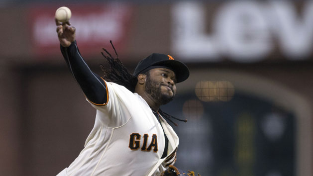 Sep 15, 2016; San Francisco, CA, USA; San Francisco Giants starting pitcher Johnny Cueto (47) delivers a pitch during the first inning against the St. Louis Cardinals at AT&T Park. Photo Credit: Neville E. Guard-USA TODAY Sports