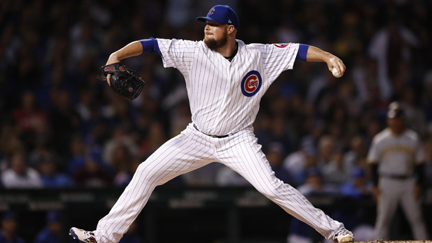 Sep 27, 2018; Chicago, IL, USA; Chicago Cubs starting pitcher Jon Lester (34) delivers against the Pittsburgh Pirates during the second inning at Wrigley Field. Photo Credit: Kamil Krzaczynski-USA TODAY Sports