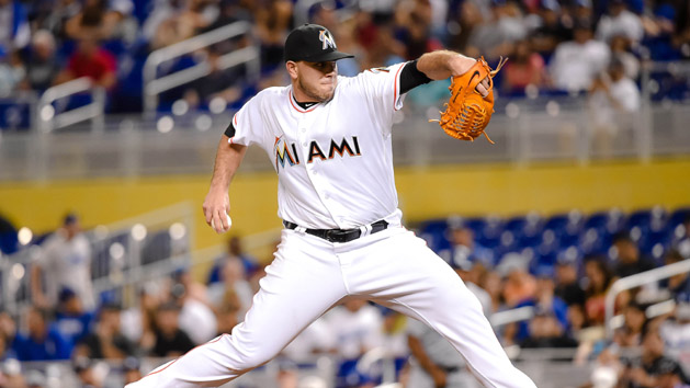 Sep 9, 2016; Miami, FL, USA; Miami Marlins starting pitcher Jose Fernandez (16) delivers a pitch during the first inning against the Los Angeles Dodgers at Marlins Park. Photo Credit: Steve Mitchell-USA TODAY Sports